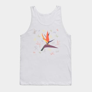 Bird of Paradise flower pattern Tank Top